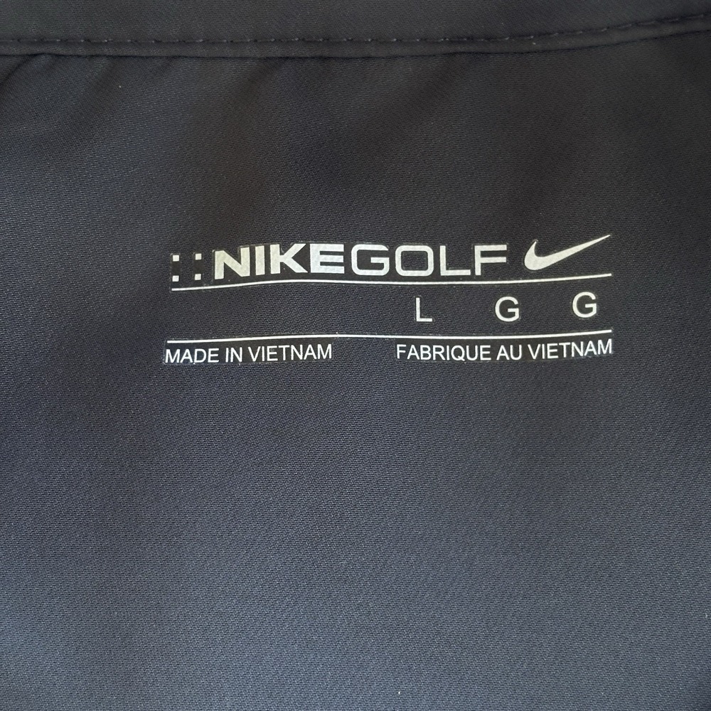 Nike Golf Men's Half Zip Windbreaker Pullover L‎ Black Lightning Bolt Logo - Picture 4 of 13